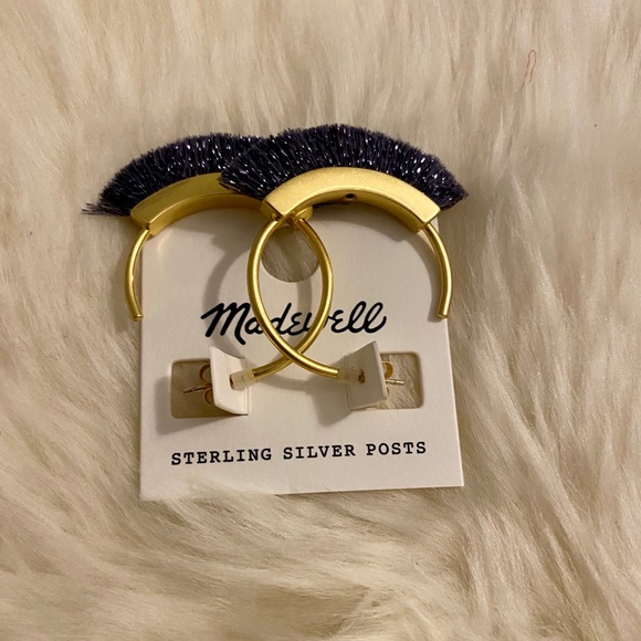 NWT Madewell Fringe Hoop Earrings - Picture 4 of 5